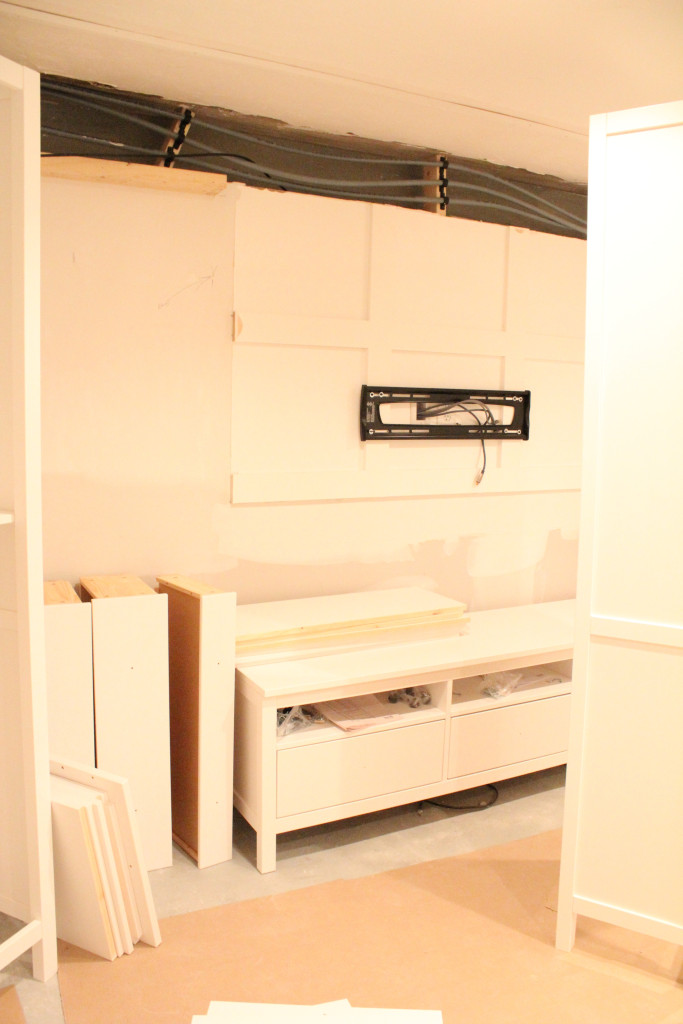 built ins using ikea hemnes