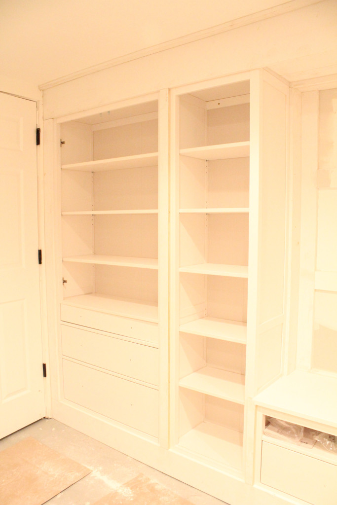 built ins using ikea hemnes